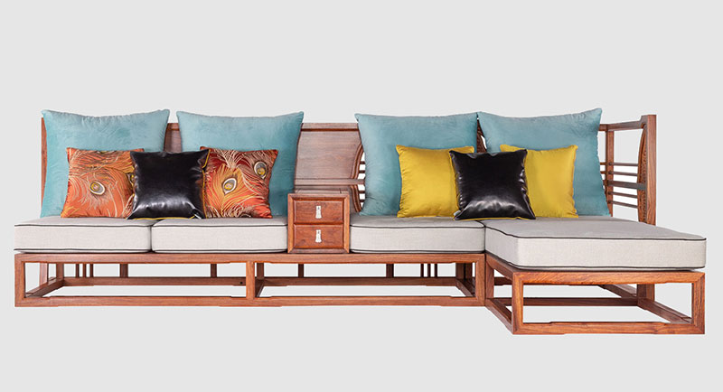 黔南中式家居装修实木沙发组合家具效果图
